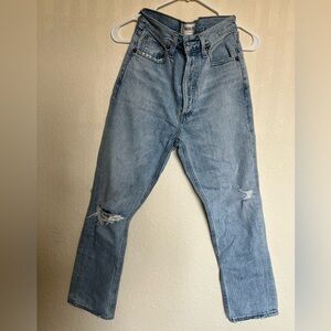 Agolde high waisted cropped Riley jeans size 25